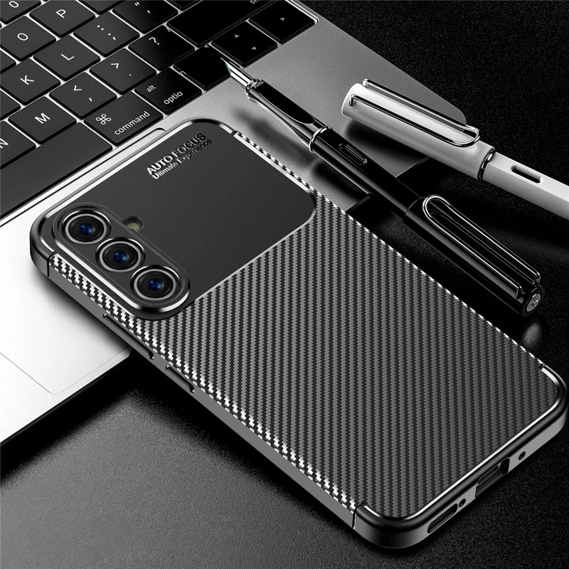 Für Samsung Galaxy A54 5G Carbon Fiber Texture Phone Case Anti-drop Schützende Phone TPU Abdeckung