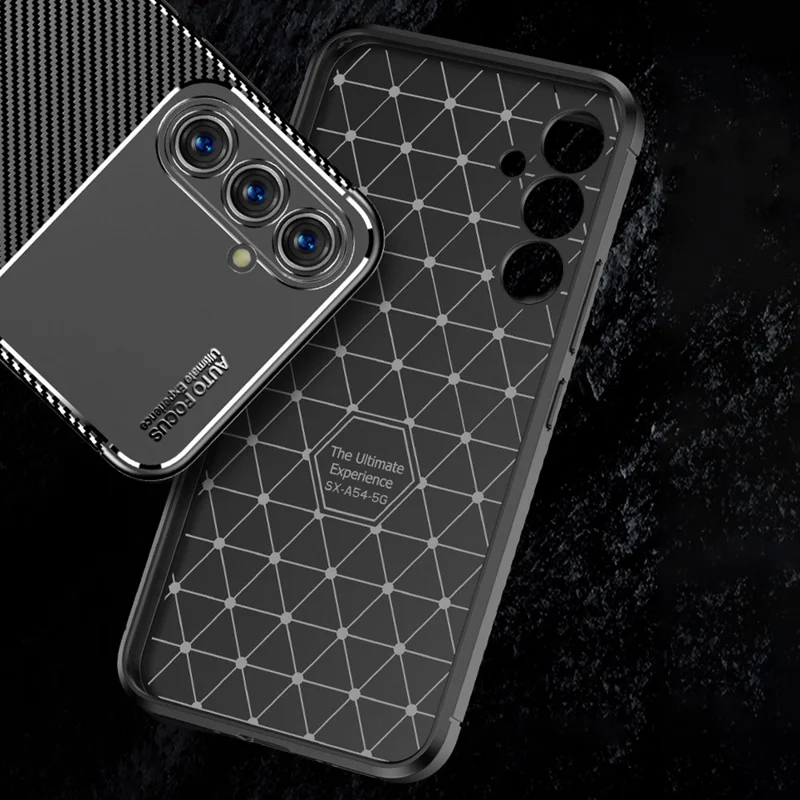 Für Samsung Galaxy A54 5G Carbon Fiber Texture Phone Case Anti-drop Schützende Phone TPU Abdeckung
