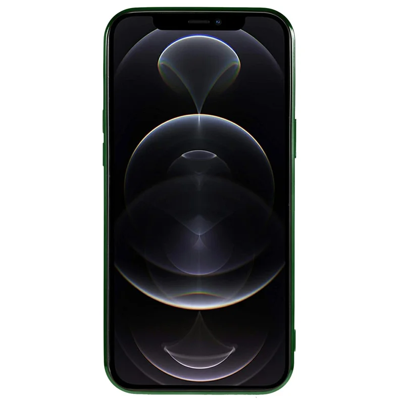 Funda magnética compatible con MagSafe para iPhone 12 Pro, funda de teléfono TPU con protector de lente de PC - Verde