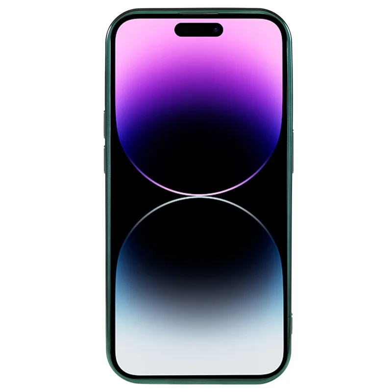 For iPhone 14 Pro Magnetic Phone Case Precise Cutouts Soft TPU Cover with PC Lens Protector - Green