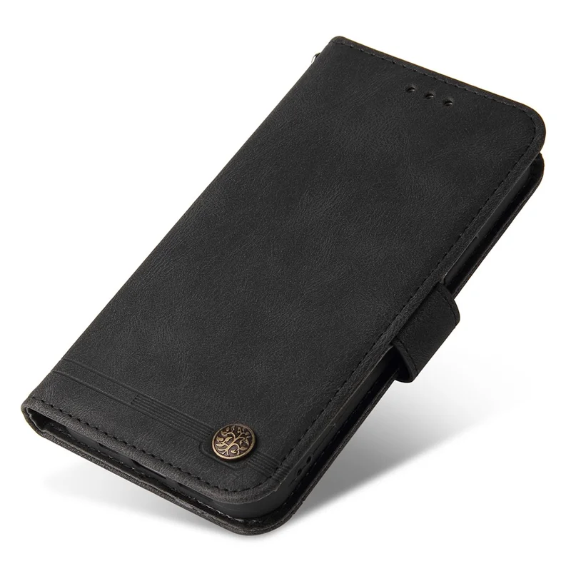 Para Xiaomi Redmi Note 12 4G Funda de Piel con Sensor Táctil Líneas Impresas Cartera con Soporte Funda de Teléfono - Negro
