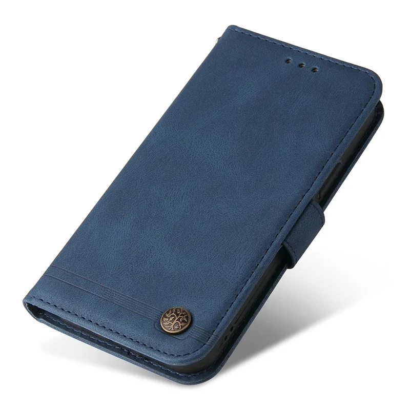For Xiaomi Redmi Note 12 4G Leather Wallet Cases Skin Touch Phone Cover Stand with Strap - Blue