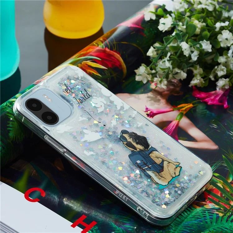 Для Xiaomi Redmi A1 4G / A2 4G Тиснение Узор Quicksand Чехол Для Телефона Противоударный TPU Чехол Для Телефона - Собака