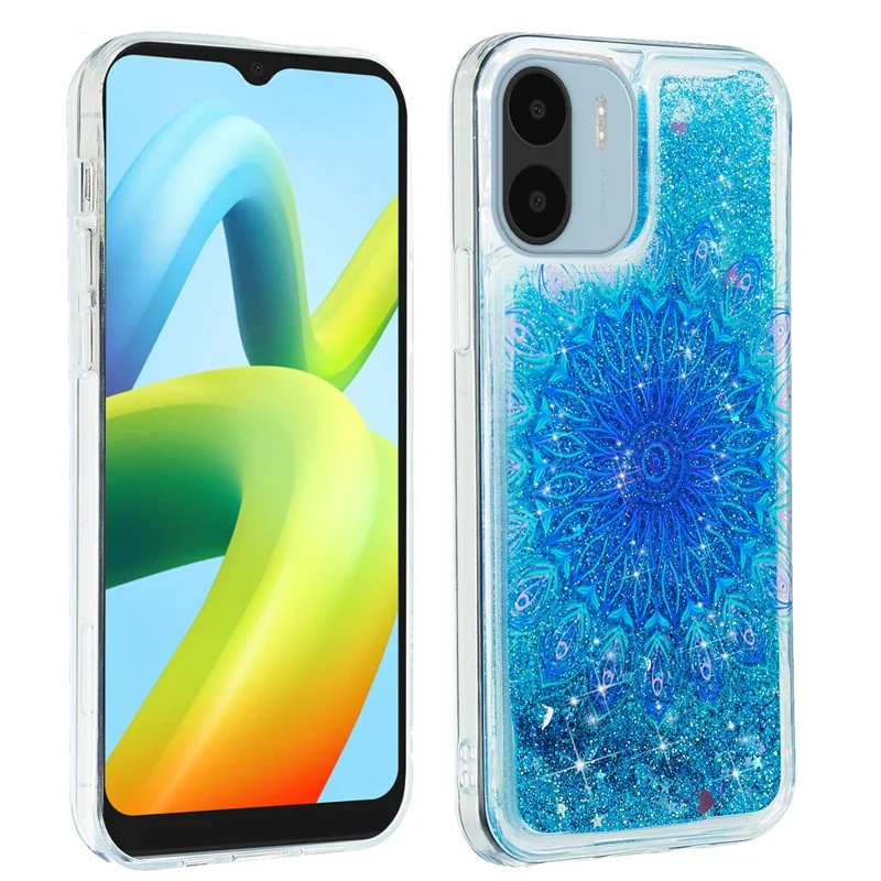 For Xiaomi Redmi A1 4G / A2 4G Embossment Pattern Quicksand Phone Case Anti-scratch TPU Phone Cover - Totem