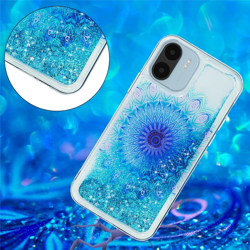 For Xiaomi Redmi A1 4G / A2 4G Embossment Pattern Quicksand Phone Case Anti-scratch TPU Phone Cover - Totem