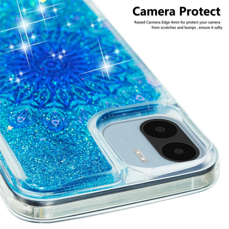 For Xiaomi Redmi A1 4G / A2 4G Embossment Pattern Quicksand Phone Case Anti-scratch TPU Phone Cover - Totem