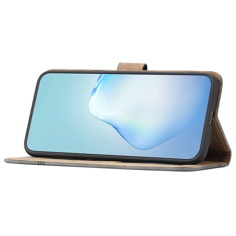 Für Xiaomi 13 Pro 5G PU-Leder geprägte Linien-Handyhülle Brieftasche Hautkontakt-schützende Ständer-Abdeckung - Blau