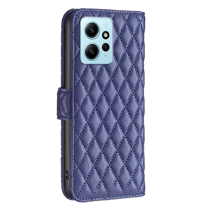 BINFEN COLOR BF Stil-14 PU-Leder-Handyhülle für Xiaomi Redmi Note 12 4G Ständer Brieftasche Telefonabdeckung - Blau