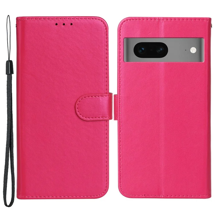 B40 Funda de Teléfono con Soporte para Google Pixel 7 5G Anti-Polvo, Cuero PU+TPU - Rosa