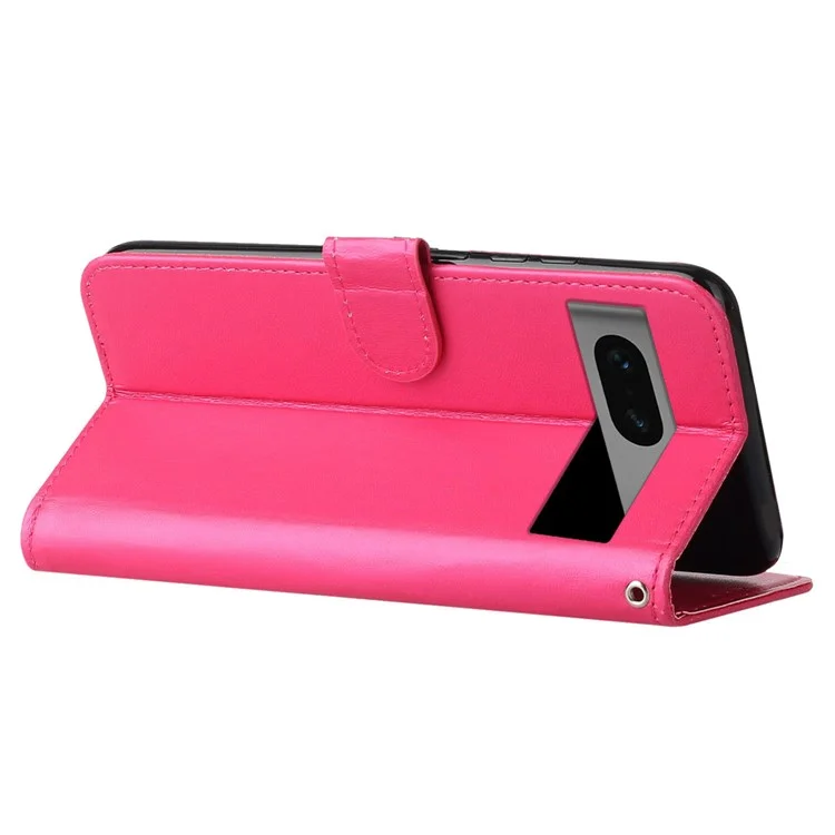 B40 Funda de Teléfono con Soporte para Google Pixel 7 5G Anti-Polvo, Cuero PU+TPU - Rosa