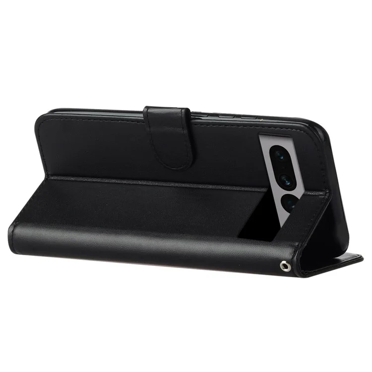 B40 Mobile Phone Case for Google Pixel 7 Pro 5G , Shockproof PU Leather Wallet Stand Phone Cover - Black