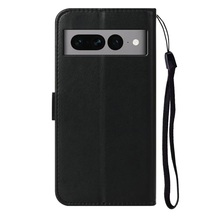 B40 Mobile Phone Case for Google Pixel 7 Pro 5G , Shockproof PU Leather Wallet Stand Phone Cover - Black