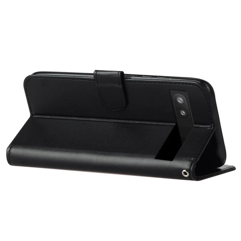 Чехол для смартфона B40 для Google Pixel 7a, чехол-книжка с подставкой, кожаный+TPU, черный