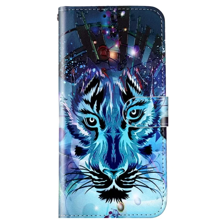 Para Xiaomi 13 Pro 5G PU Leather Pattern Printing Phone Case Stand Wallet Flip Cover with Strap - Wolf