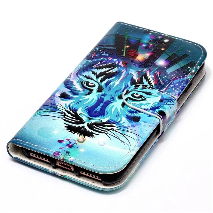 Para Sony Xperia 1 V Flip Wallet Phone Case Pattern Printing PU Leather Stand Protective Cover with Strap - Wolf