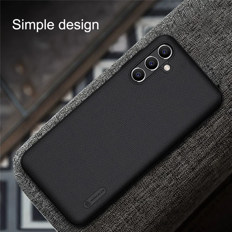 NILLKIN Frosted Shield Hard PC Phone Case для Samsung Galaxy A14 5G / A14 4G, матовый защитный чехол для телефона, устойчивый к царапинам - черный