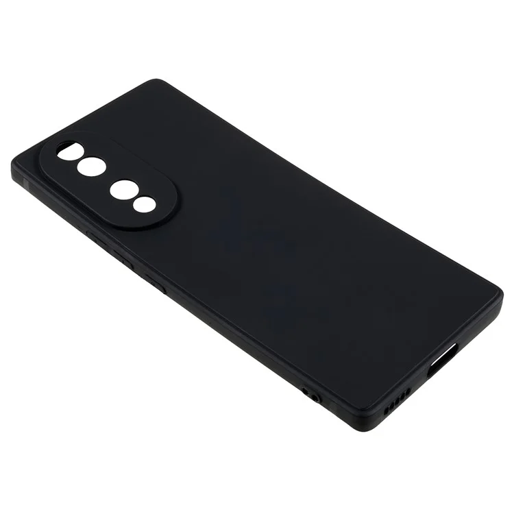 For Honor 70 5G Straight Edge TPU Phone Case Precise Cutout Camera Protection Cover - Black