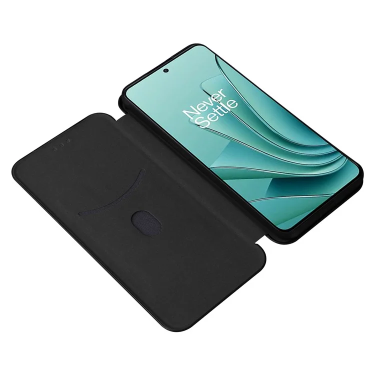 Für OnePlus Nord 3 5G / Ace 2V Carbon Fiber Texture Leather Stand Phone Case Card Holder Telefonhülle - Schwarz