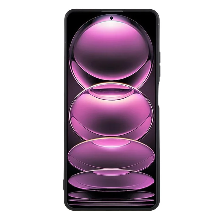 For Xiaomi Redmi Note 12 Pro 5G Straight Edge Design Phone Case Soft TPU Precise Cutout Anti-Scratch Cover - Black