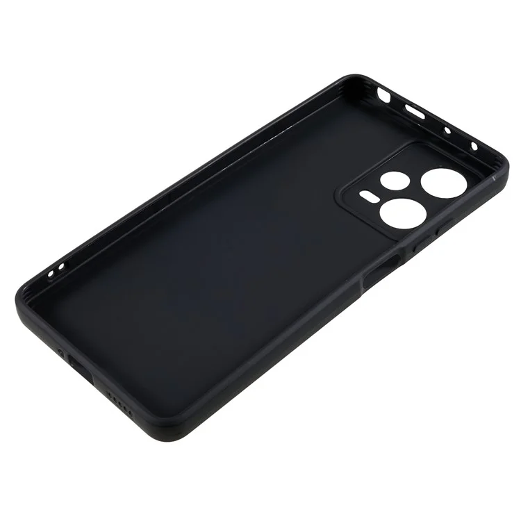 For Xiaomi Redmi Note 12 Pro 5G Straight Edge Design Phone Case Soft TPU Precise Cutout Anti-Scratch Cover - Black