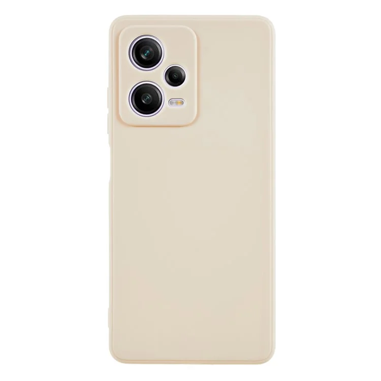 Pour Xiaomi Redmi Note 12 Pro 5G Straight Edge Design Phone Case Soft TPU Precise Cutout Anti-Scratch Cover - Blanc