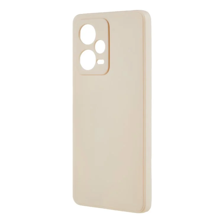 Pour Xiaomi Redmi Note 12 Pro 5G Straight Edge Design Phone Case Soft TPU Precise Cutout Anti-Scratch Cover - Blanc