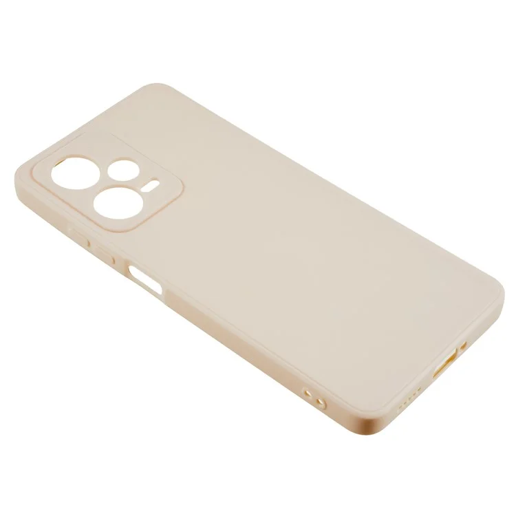Pour Xiaomi Redmi Note 12 Pro 5G Straight Edge Design Phone Case Soft TPU Precise Cutout Anti-Scratch Cover - Blanc