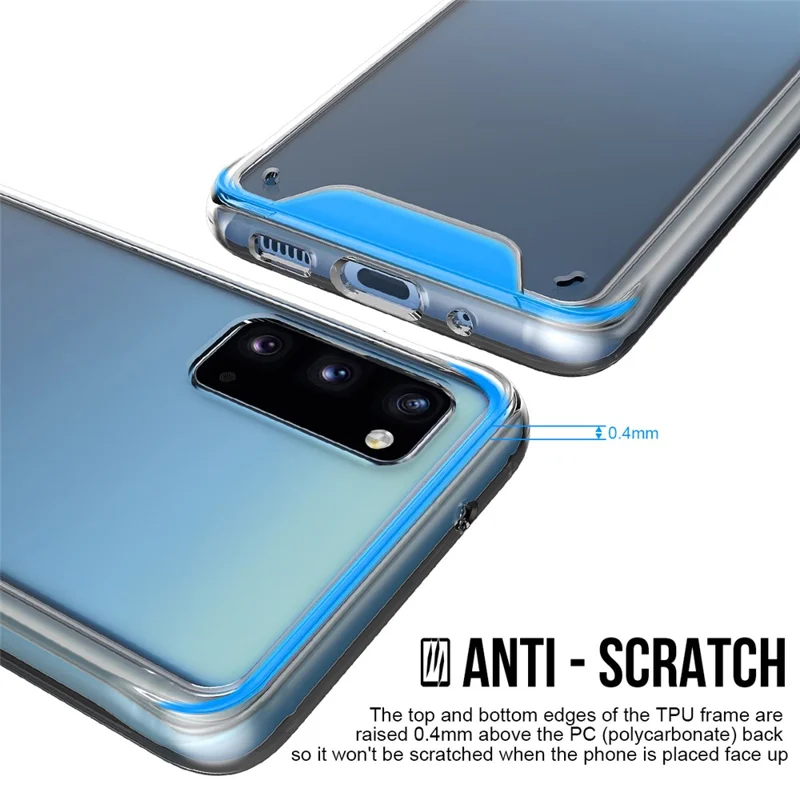 Space Series Clear Case for Samsung Galaxy S20 4G / 5G Military Grade Anti-Drop TPU+PC Phone Cover