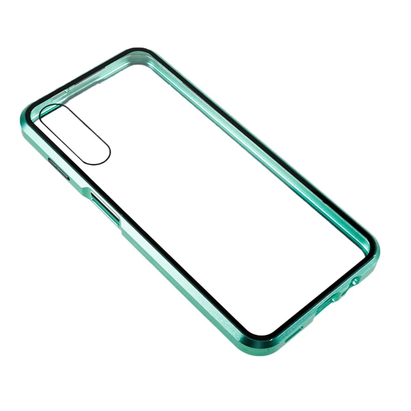 For Samsung Galaxy A14 5G / 4G Full Body Case Magnetic Tempered Glass Double-Sided Phone Case - Green
