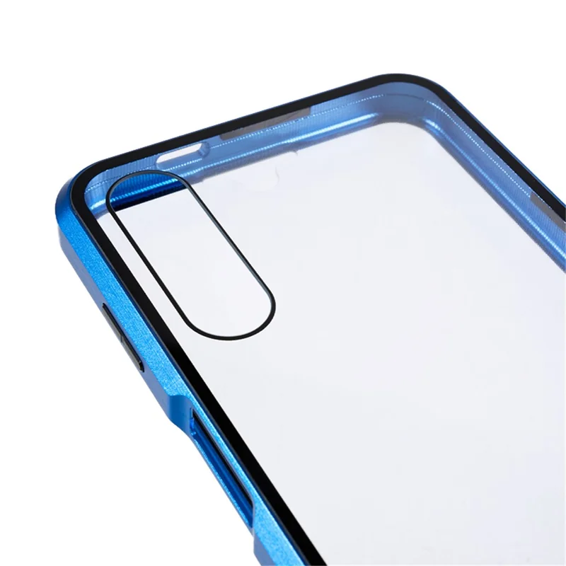 For Samsung Galaxy A14 5G / 4G Full Body Case Magnetic Tempered Glass Double-Sided Phone Case - Blue