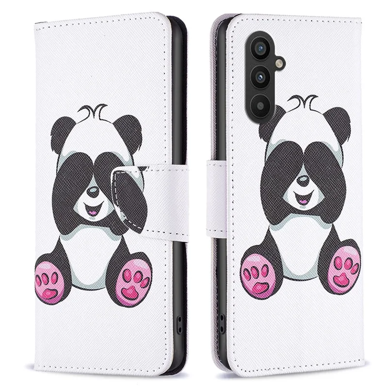 Capa Carteira em Pele com Suporte BINFEN COLOR para Samsung Galaxy A24 4G (162,1 x 77,6 x 8,3 mm) - Panda