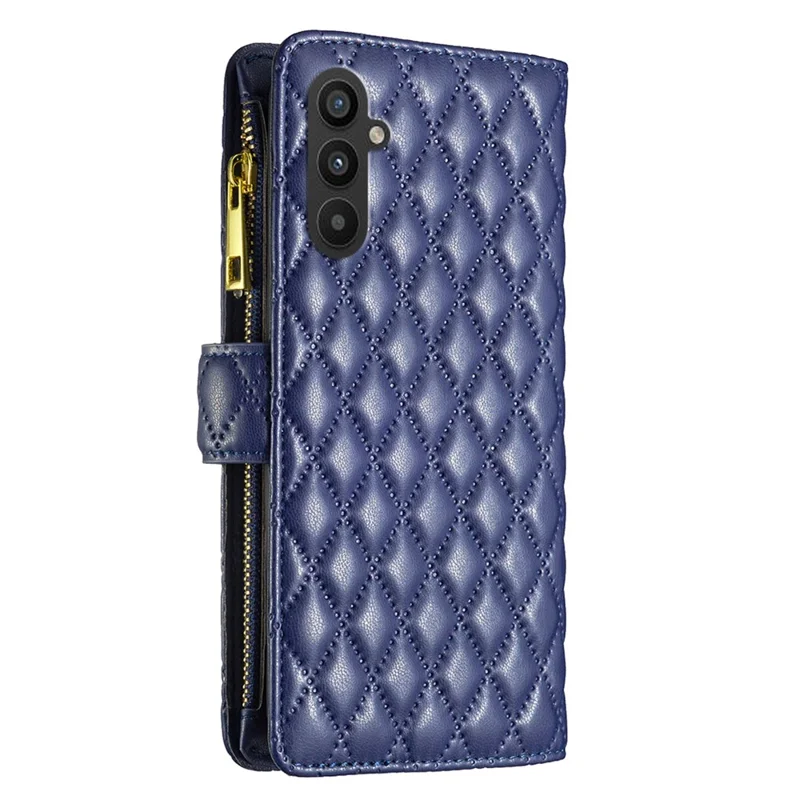 BINFEN COLOR BF Style-15 pour Samsung Galaxy A24 4G (162,1 x 77,6 x 8,3 mm) Étui Téléphone Coque de Protection en Cuir PU avec Support - Bleu
