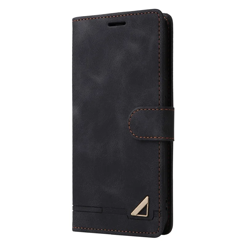 007 Series For Xiaomi Redmi A1 4G / A2 4G Leather Phone Case Stand Wallet Skin-touch Phone Cover - Black