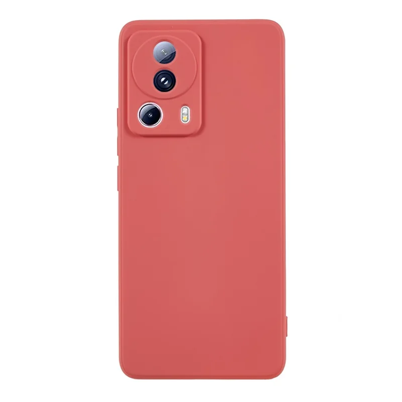 For Xiaomi 13 Lite / Civi 2 5G Rubberized TPU Shockproof Case Fiber Lining Soft Phone Cover - Hawthorn Red
