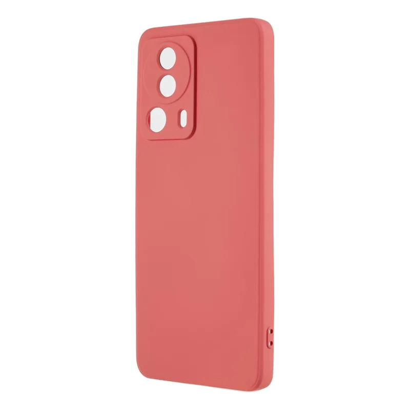 For Xiaomi 13 Lite / Civi 2 5G Rubberized TPU Shockproof Case Fiber Lining Soft Phone Cover - Hawthorn Red