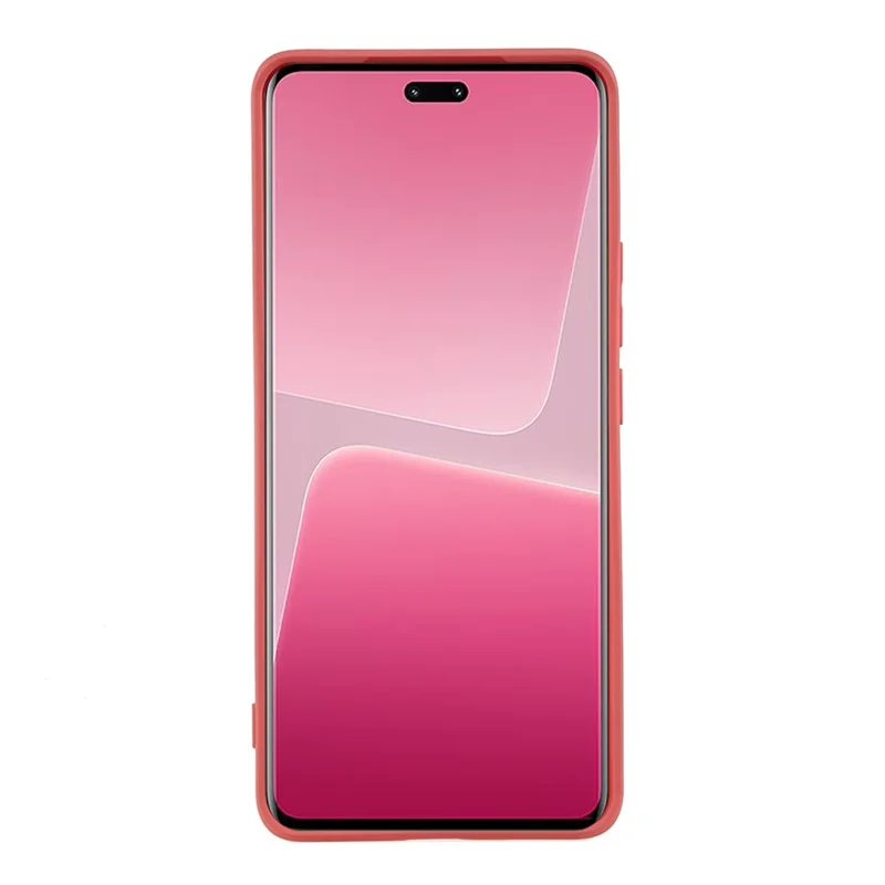 For Xiaomi 13 Lite / Civi 2 5G Rubberized TPU Shockproof Case Fiber Lining Soft Phone Cover - Hawthorn Red