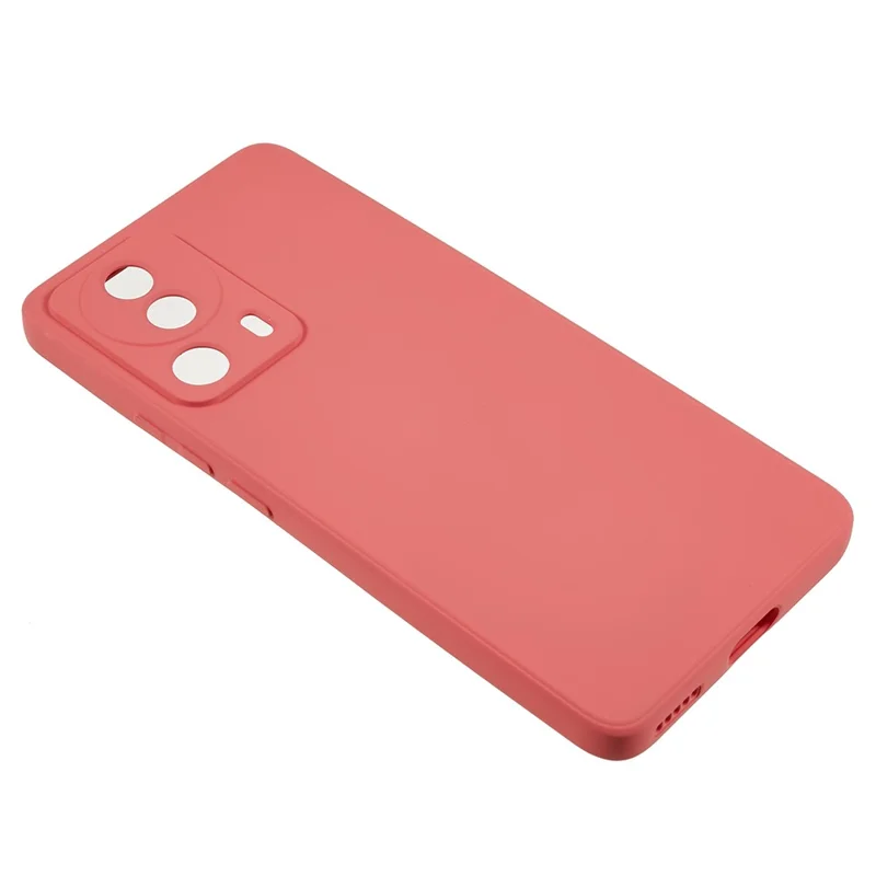 For Xiaomi 13 Lite / Civi 2 5G Rubberized TPU Shockproof Case Fiber Lining Soft Phone Cover - Hawthorn Red