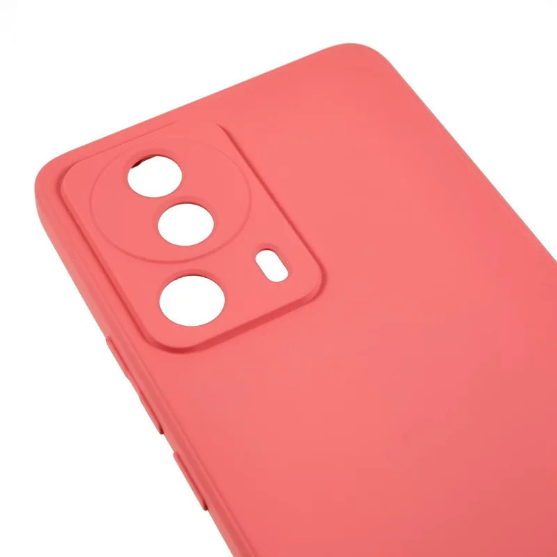 For Xiaomi 13 Lite / Civi 2 5G Rubberized TPU Shockproof Case Fiber Lining Soft Phone Cover - Hawthorn Red
