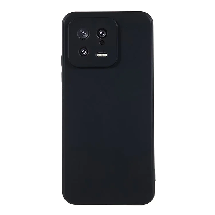 Para Xiaomi 13 5G Anti-scratch TPU Phone Case Fiber Lining Rubberized Protective Cover - Preto