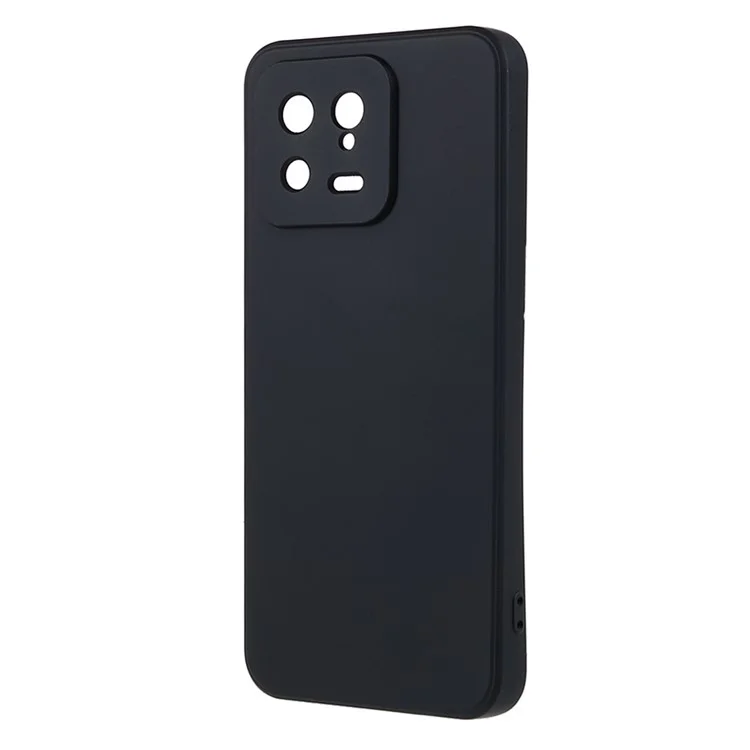 Para Xiaomi 13 5G Anti-scratch TPU Phone Case Fiber Lining Rubberized Protective Cover - Preto