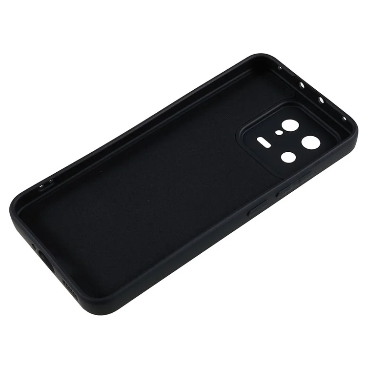 Para Xiaomi 13 5G Anti-scratch TPU Phone Case Fiber Lining Rubberized Protective Cover - Preto