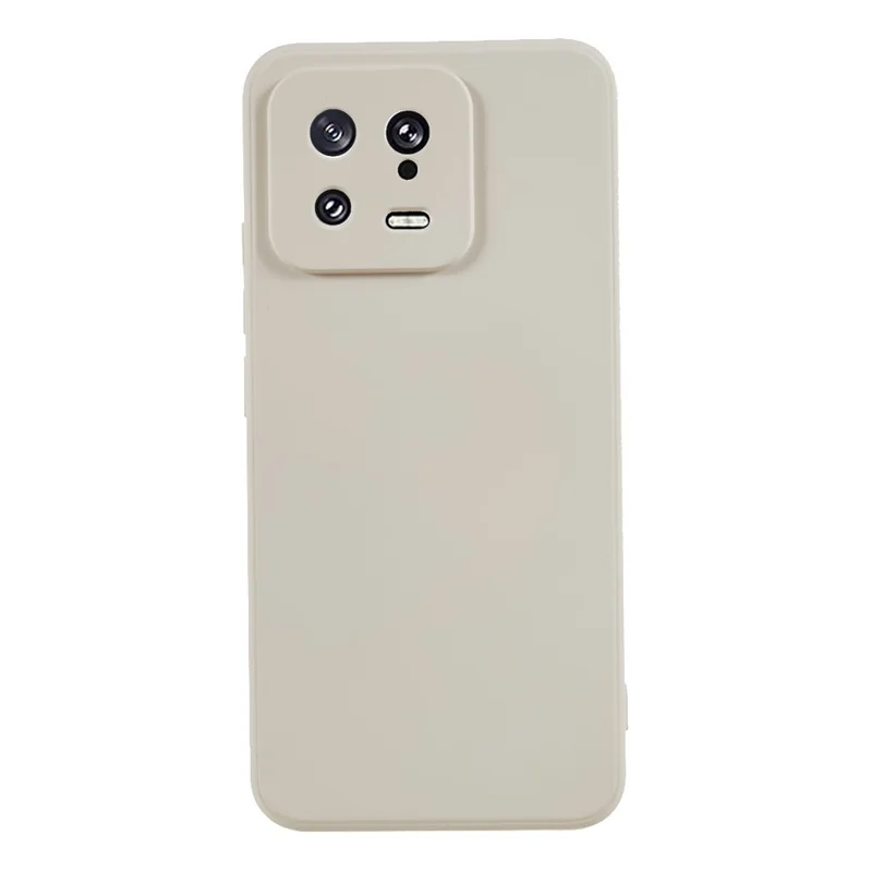 For Xiaomi 13 5G Anti-Scratch TPU Phone Case Fiber Lining Rubberized Protective Cover - White