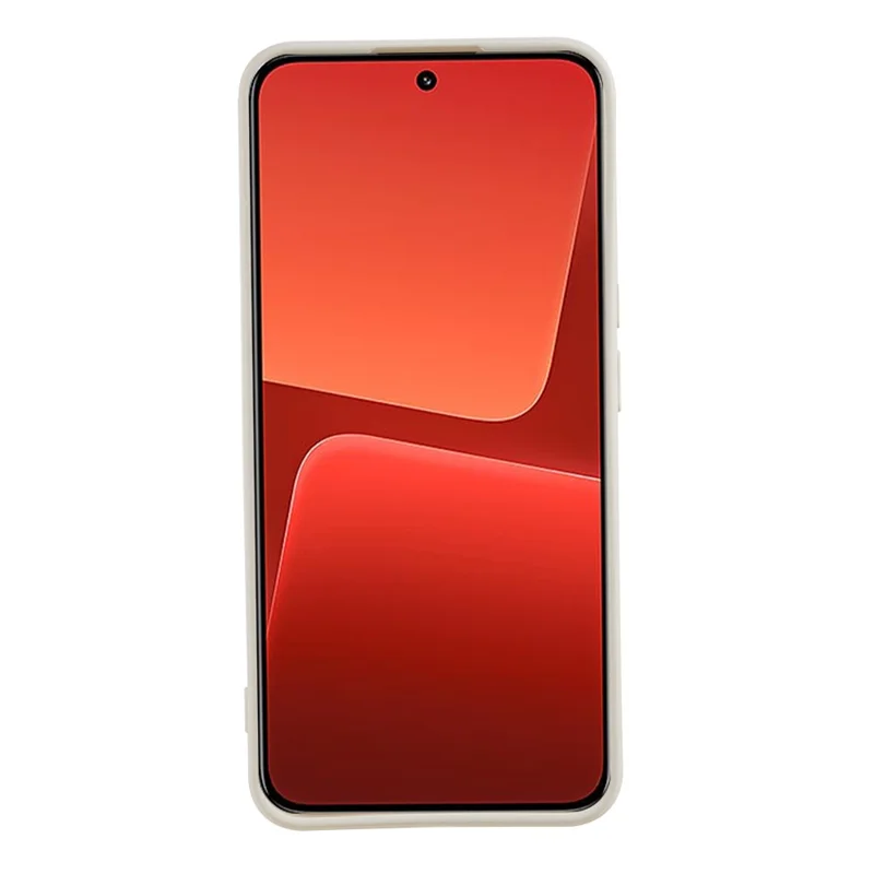 For Xiaomi 13 5G Anti-Scratch TPU Phone Case Fiber Lining Rubberized Protective Cover - White