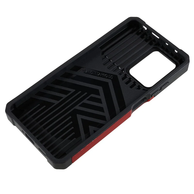 Capa de Telefone PC+TPU para Xiaomi Redmi Note 12 Pro 5G / Note 12 Pro Speed 5G / Poco X5 Pro 5G, Proteção de Lente, Suporte Dobrável e Porta-Cartão - Vermelha