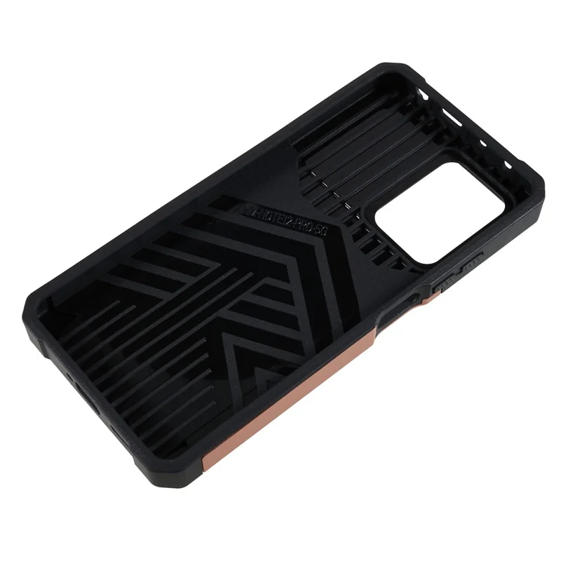 PC+TPU-Handyhülle für Xiaomi Redmi Note 12 Pro 5G / Note 12 Pro Speed 5G / Poco X5 Pro 5G, Schutz für die Kameralinse, Ständer, Rückabdeckung mit Kartenfach - Roségold