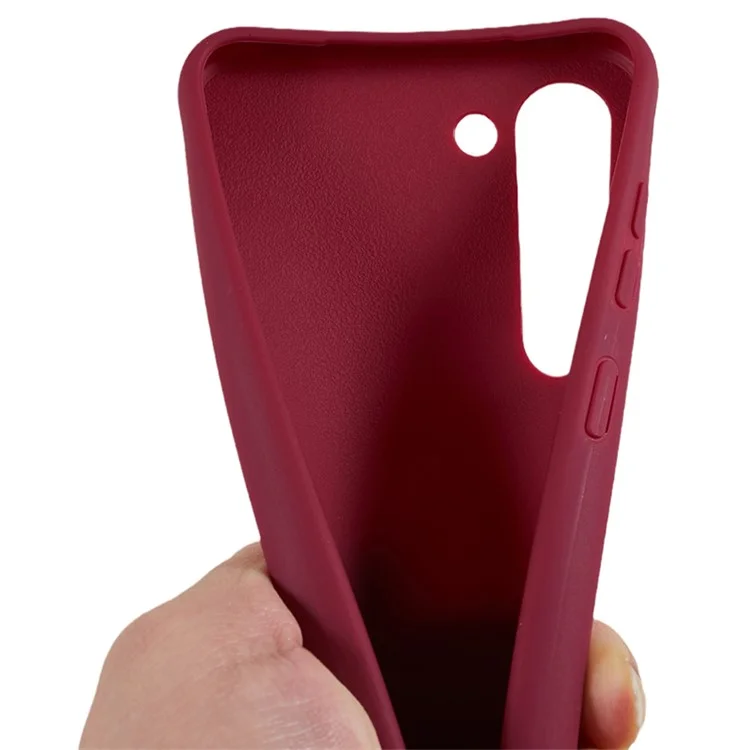 Per Samsung Galaxy S23 Anti-drop TPU Case Protective Cell Phone Cover con Lanyard - Vino Rosso