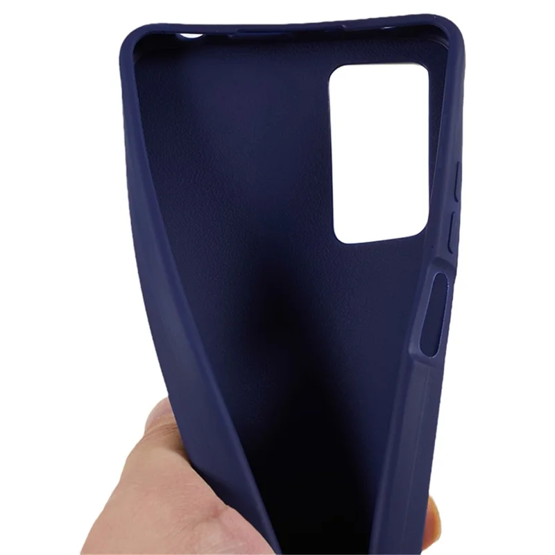Back Cover for Xiaomi Redmi Note 11 Pro 4G (MediaTek) / 11 Pro 5G (Qualcomm) TPU Phone Case with Lanyard - Dark Blue