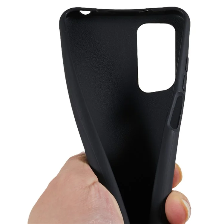 For Xiaomi Redmi Note 11 4G (Qualcomm) / Note 11S 4G Soft TPU Phone Case Matte Finish Anti-drop Cover with Wide Lanyard - Black