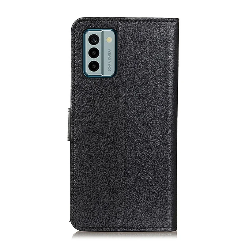 Para Nokia G22 Carteira PU Leather Phone Case Stand Litchi Texture Cell Phone Cover - Preto