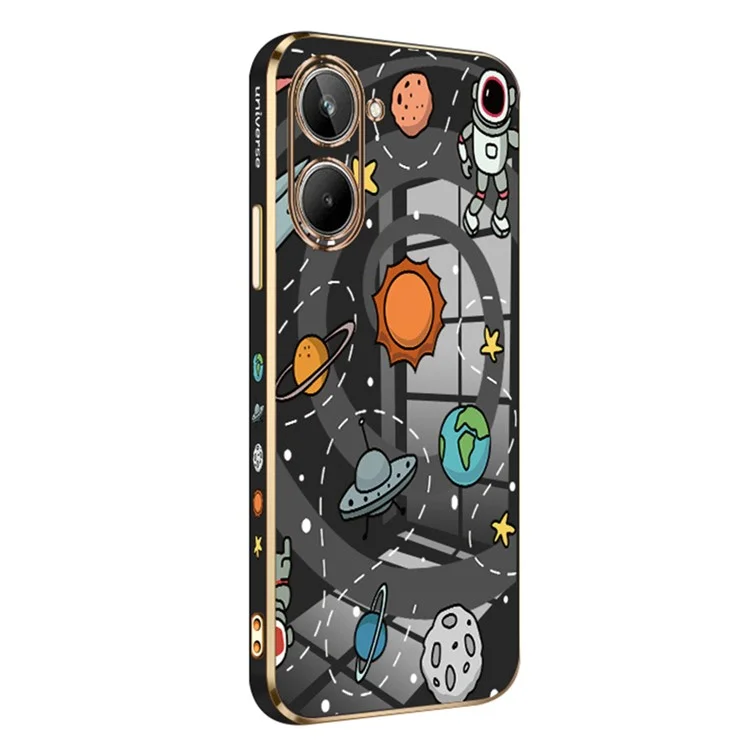 Custodia per telefono RZANTS per Realme 10 4G Toy Planet Pattern TPU Cover - Nero